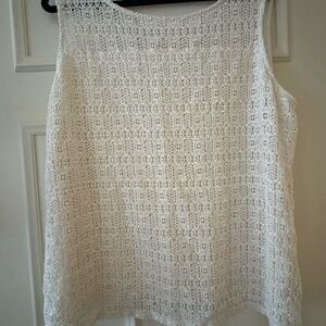 Talbots Tank Top Relaxed Fit Size 3x off white